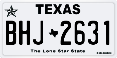 TX license plate BHJ2631