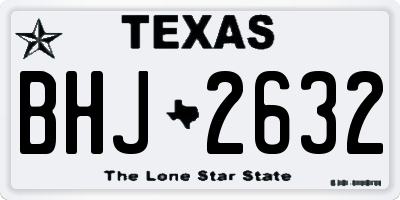 TX license plate BHJ2632