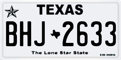 TX license plate BHJ2633