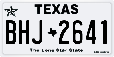 TX license plate BHJ2641