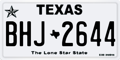 TX license plate BHJ2644
