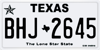 TX license plate BHJ2645