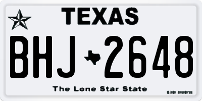 TX license plate BHJ2648