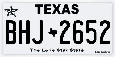 TX license plate BHJ2652