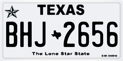 TX license plate BHJ2656