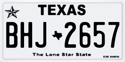 TX license plate BHJ2657