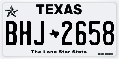 TX license plate BHJ2658