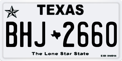 TX license plate BHJ2660