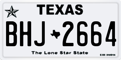 TX license plate BHJ2664