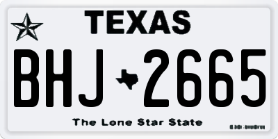 TX license plate BHJ2665