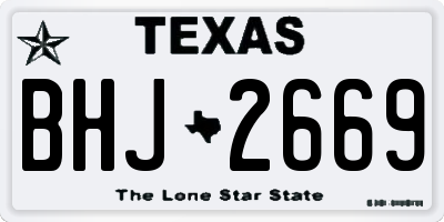 TX license plate BHJ2669
