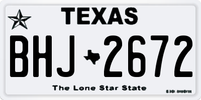 TX license plate BHJ2672