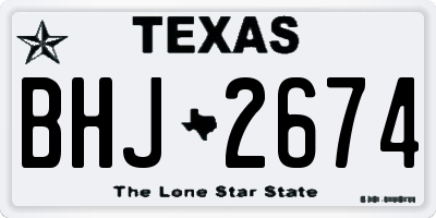 TX license plate BHJ2674