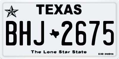 TX license plate BHJ2675