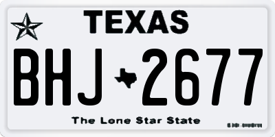 TX license plate BHJ2677
