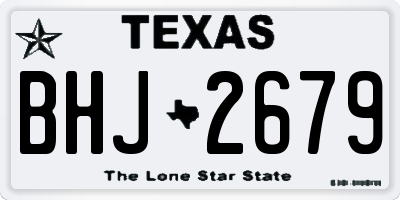 TX license plate BHJ2679