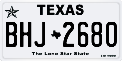 TX license plate BHJ2680