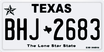 TX license plate BHJ2683