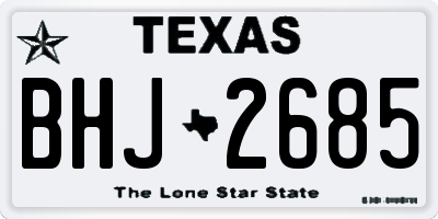 TX license plate BHJ2685