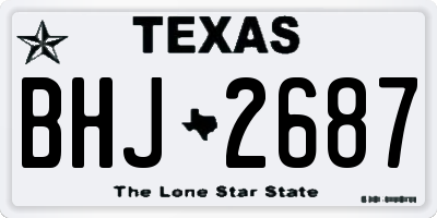 TX license plate BHJ2687