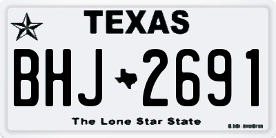 TX license plate BHJ2691