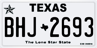 TX license plate BHJ2693