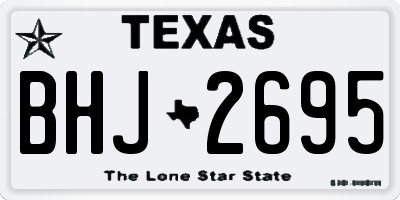 TX license plate BHJ2695