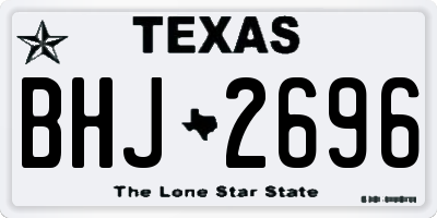 TX license plate BHJ2696