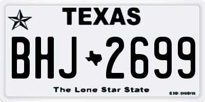 TX license plate BHJ2699