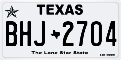 TX license plate BHJ2704