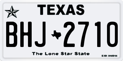 TX license plate BHJ2710