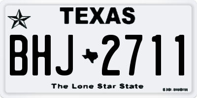TX license plate BHJ2711