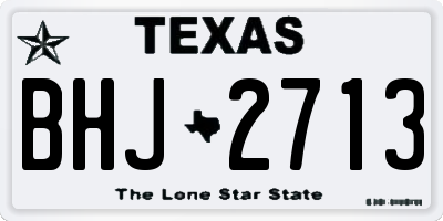 TX license plate BHJ2713