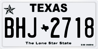 TX license plate BHJ2718
