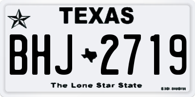 TX license plate BHJ2719