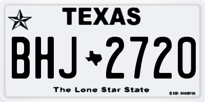 TX license plate BHJ2720