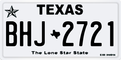 TX license plate BHJ2721