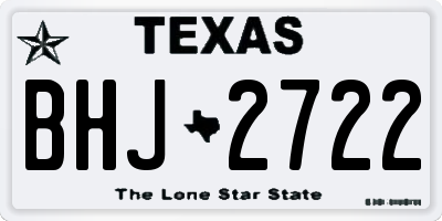 TX license plate BHJ2722