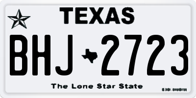 TX license plate BHJ2723