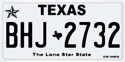 TX license plate BHJ2732