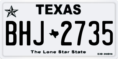 TX license plate BHJ2735