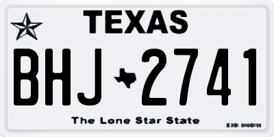 TX license plate BHJ2741