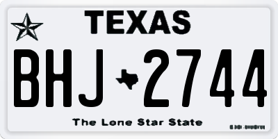 TX license plate BHJ2744