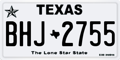 TX license plate BHJ2755