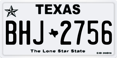 TX license plate BHJ2756
