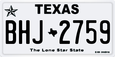 TX license plate BHJ2759