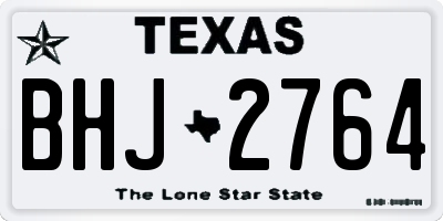 TX license plate BHJ2764