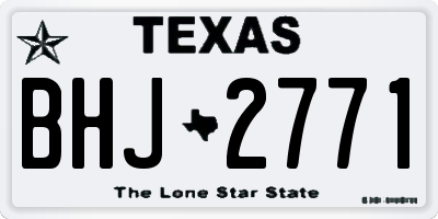 TX license plate BHJ2771
