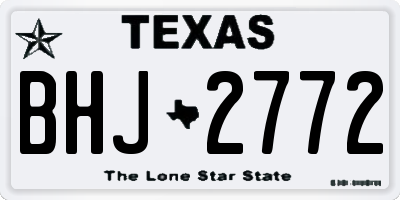 TX license plate BHJ2772