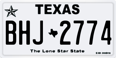 TX license plate BHJ2774